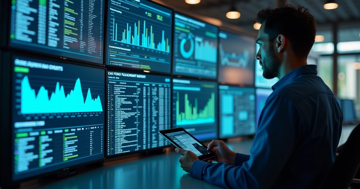 Painel do Command Center mostrando status de agentes IA