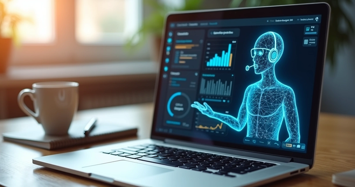 Chatbot de IA interagindo com profissional de vendas