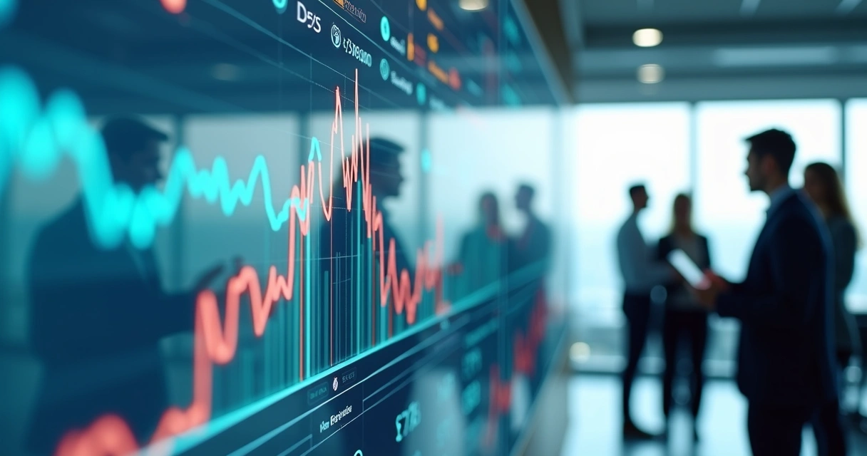 Dashboard digital com gráficos de retenção de clientes